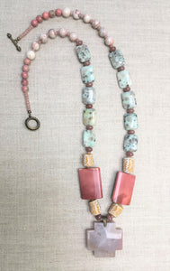 Necklace with Pink Cross